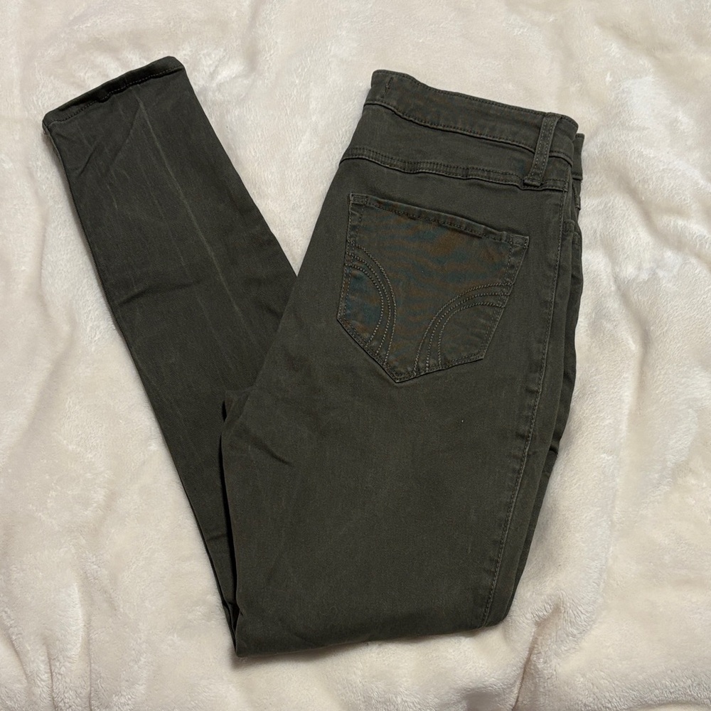 Hollister Dark Olive Skinny Jeans